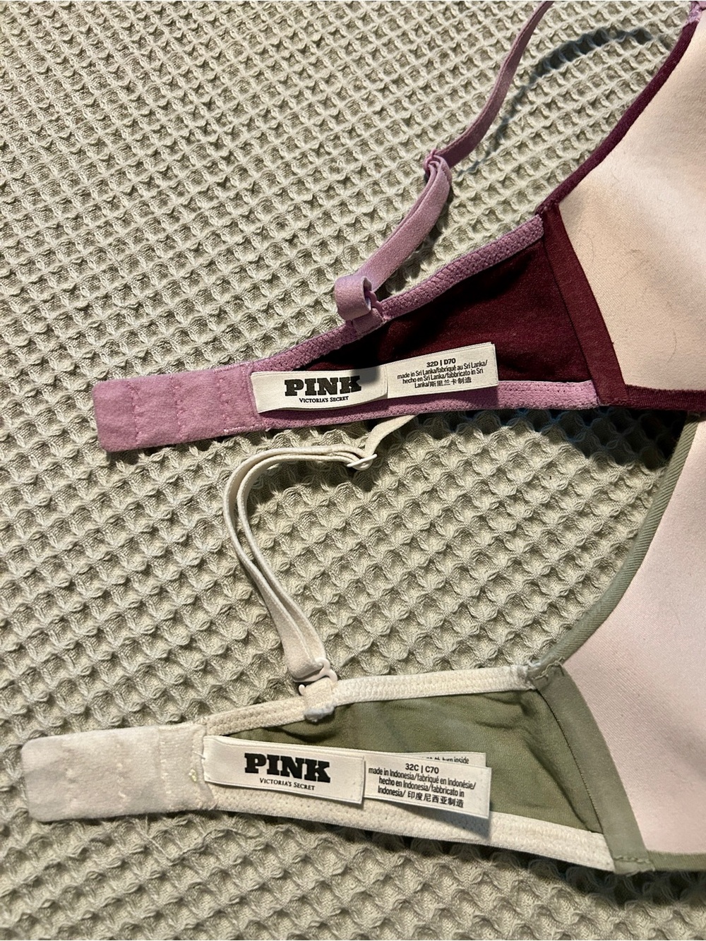 Victoria’s Secret PINK Wear Everywhere Wireless Lightly Padded Lace Trim Bras - Picture 5 of 5